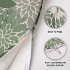 Sage Green Flower Pillow Covers 22X22 Inch Set of 2, Grey Gray Dahlia Floral Spring Summer Cream Decorative Throw Pillow Covers Outdoor Modern Farmhouse Cushion Case for Home Couch Sofa Bed Decor