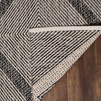 SAFAVIEH Montauk Collection Accent Rug - 3' x 5', Black, Handmade Cotton, Ideal for High Traffic Areas in Entryway, Living Room, Bedroom (MTK821D) - color: Black, size: 3' x 5' (Rectangular)