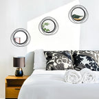 3 Set 9.5 Inch Black Circle Mirrors Wall Decor Iron Frame Wire Mirror Metal Circular Mirror Home Decor Hanging Mirrors for Room/Bedroom/Bathroom/Entryway
