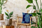 Jartinle Navy Mandala Pattern Throw Pillow Covers 18x18 Set of 4 Boho Accents Decorative Throw Pillows for Couch, Sofa, Outdoor Patio Bohemian Decor