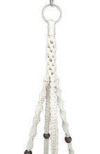 1 PCS Macrame Plant Hanger & Holder, Hanging Planter 4 Legs Double Deck for 8 inch to 10 inch Two Pots Indoor Outdoor Hanging Planter Hemp Rope 67 Inch with Metal Ring (Cotton)