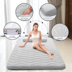 Japanese Futon Floor Mattress, 100% High Density Comfortable Foam, 3.5" Thicken Foldable Mattress Tatami Mat Sleeping Pad, Ideal for Comfort and Support, Kids Floor Lounger Pillow Bed Sofa (Twin）