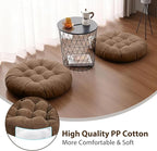 Tiita Outdoor Cushions Square Floor Pillow Thicken Tufted Seat Pad Large Floor Cushion for Yoga Meditation Living Room