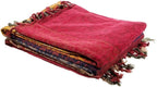 amorus Boho Sofa Cover, Chenille Jacquard Tassels Throw Blankets for Couch Bed, Decorative Sofa Slipcover Protector - Colorful Tribal Pattern (L,86 * 102inch)