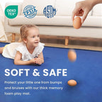 Baby Play Mat for Floor,1.3" Thick Memory foam Tummy Time Mat,Soft Coral Velvet Nursery Rug,Extra Large Non Slip for Toddlers,Infants,kids