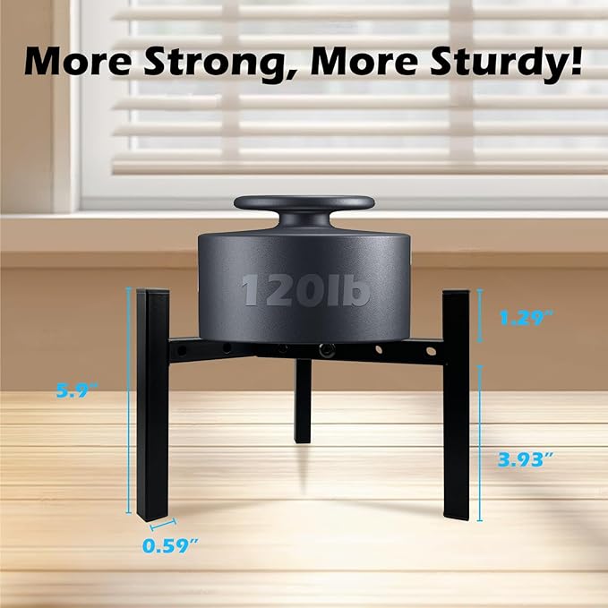 Mini 3Legs Adjustable Metal Plant Stand for 5"-10" Plant Pot – Indoor & Outdoor (Black, 1 Pcs)