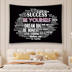Boqin Quote Tapestry- Be Yourself Tapestries, Inspirational Wall Art, Inspirational Classroom Quotations Wall Hanging Positive Saying for Living Room, Bedroom Decoration, Outdoor - 50 x60 Inches