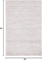 SAFAVIEH Area Rug 3x5 - Natura Collection - Grey & Ivory, Handmade Wool Blend, Textured Design, Ideal for Living Room, Bedroom, Dining Space (NAT425F)