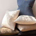 Foindtower Set of 2 Decorative Linen Check Throw Pillow Covers Neutral Farmhouse Lumbar Cushion Covers Modern Boho Home Decor for Sofa Chair Couch Bedroom Living Room,12×24 Inch,Natural Beige
