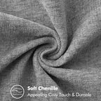 MIULEE Pack of 2 Couch Throw Pillow Covers 16x16 Inch Dark Gray Farmhouse Decorative Pillow Covers with Stitched Edge Soft Chenille Solid Dyed Spring Pillow Covers for Sofa Bed Living Room