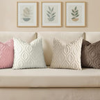 decorUhome Cozy Textured Throw Pillow Covers 20x20 Inch Set of 2, Soft Plush Faux Wool Pink Accent Couch Pillow Covers for Modern Farmhouse Sofa Bed Living Room