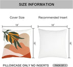 JASEN Abstract Boho Pillow Covers 18x18,Soft Mid Century Mountain Decorative Throw Pillows for Couch Bed Sofa Bedroom Only 1 Pillow Cover
