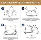 BHZ Euro Throw Pillow Inserts, 24x24 Down Feather Alternative Pillow Inserts Set of 2, Decorative Soft Large Square White Throw Pillows Insert for Couch Bed Dorm Sofa with Breathable Cover