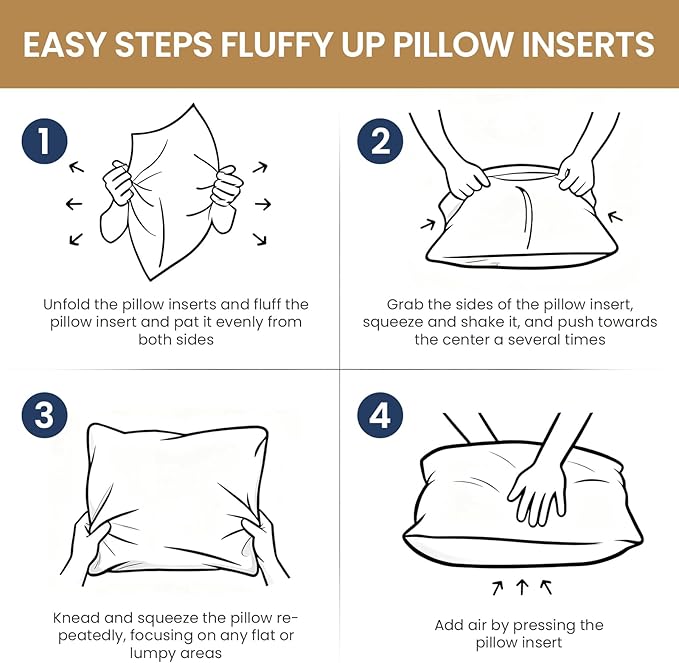 BHZ 12x20 Pillow Insert, Down Feather Alternative Lumber Pillow Inserts, Decorative Soft Rectangle White Throw Pillows Insert for Couch Bed Dorm Sofa with Breathable Cover