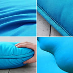 Japanese Floor Mattress Futon Mattress, Thicken Tatami Mat Sleeping Pad Foldable Roll Up Mattress Boys Girls Dormitory Mattress Pad Kids Floor Lounger Bed Couches and Sofas, Turquoise, Twin Size