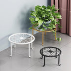Tosnail 4-Pack 9" Metal Plant Stands for Indoor and Outdoor, Planters, Flower Pots Holder, Beverage Dispenser, Pumpkin Stand for Floor and Tabletop Decoration - White