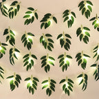 RECUTMS Willow Leaves String Lights 2Packs 20LEDs Artificial Leaf Rattan Light Hanging Vine Battery Operated Fairy Warm Light Ivy Greenery for Home Wedding Party Wall Indoor Outdoor Decor