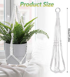 Macrame Plant Hangers, Modern Macrame Plant Hanger, Cotton Rope Hanging Planter for Indoor/Outdoor Balcony Home Decor (Planters/Plants Excluded)
