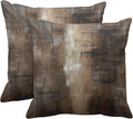 Britimes Throw Pillow Covers Modern Home Art Decor, 18 x 18 Inches Set of 2 Abstract Oil Painting Pillowcases for Bedroom, Living Room, Cushion Couch Sofa, Brown Grey Beige