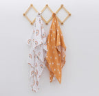 Organic Baby Muslin Swaddle Blankets for Boy or Girl - Sun and Rainbow Swaddling Blanket 2 Pack - Soft Muslin, XLarge and Breathable, Boho Baby, 47" X 47"