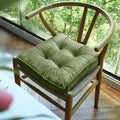 vctops Soft Velvet Chair Pads with Ties Comfy Solid Seat Cushion for Dining Chairs, Office Chairs, Hardwood Floors (Grass Green, 16"x16")
