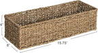 Household Essentials Handwoven Seagrass Rectangular Storage Basket, Natural