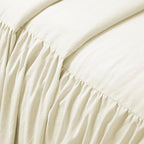 Lush Decor Ruffle Skirt Bedspread Set - 3-Piece Luxurious Farmhouse Bedding - Elegant Ruffle Detail - Timeless Style - Soft Lightweight Sheets - Queen, Ivory