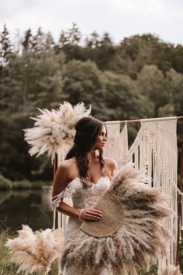 Boho Chic Macrame Curtain & Macrame Arch Bohemian Macrame Wedding Backdrop Decor Home Geometric Fiber Art Decor 59''W*78''L