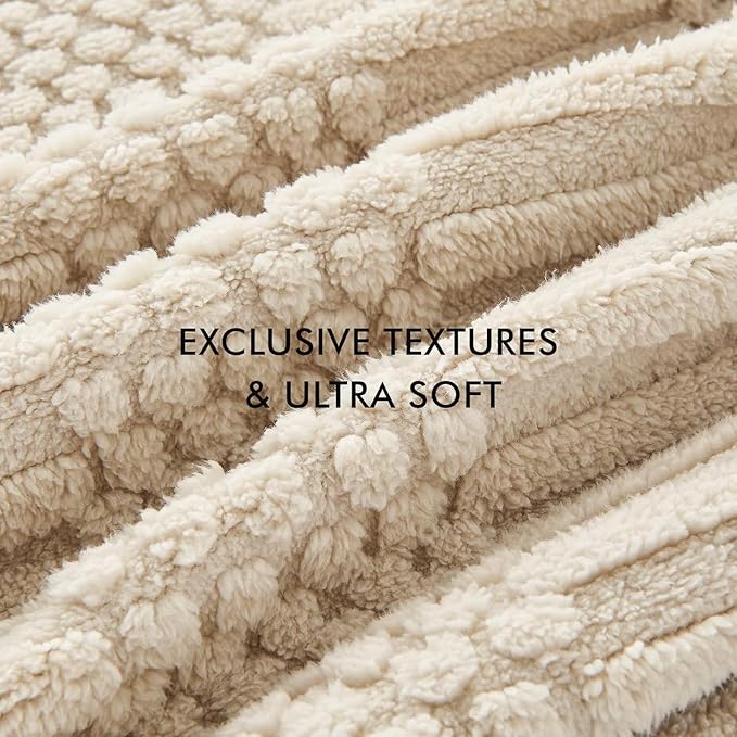 lifein Throw Blanket for Couch-Beige Boho Throw Blanket, Tan Soft Fleece Plush Lightweight Blankets&Throws for Spring, Fuzzy Camel Blankets for Livingroom Bed Sofa Chair (60x80,Taupe/Khaki)