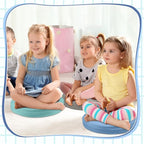 Juexica 8 Pcs Extra Thick Flexible Seating Floor Cushions Assorted Colored Floor Pillow Classroom Seat Cushions Soft Classroom Seating for Kids Learning Daycare School Chair(Blue Series)
