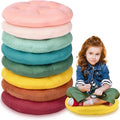 8 Pcs 16 Inch Floor Cushions for Kid, Flexible Seating for Classroom Elementary, 3.15 in Thick Round Floor Pillow, Back to School Furniture for Daycare Preschool Meditation(Neutral Color)