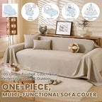 ROOMLIFE Boho Khaki Couch Covers for 3 Cushion Sofa, Couch Cover Sectional Sofa Cover for Dog, Washable Furniture Sofa Protector Cover Soft Blanket with Tassel for Living Room, 71''X134''