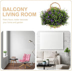 Yardwe Woven Rattan Flower Basket Hanging Planter 3.1X3.1X9 Inches Wicker Wall Basket for Indoor Outdoor Garden Decor and Plant Display
