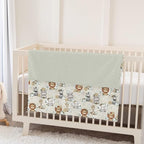 Baby Safari Retro Flowers Baby Blankets for Girl Boy Lion Elephant Giraffe Hippo Soft Mink Dotted Backing Double Layer Swaddle Blanket African Jungle Animal Bed Throw for Infant Toddler Nursery 30x40