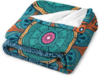 Abstract Mandala Throw Blanket Indian Hippie Bohemian Art Floral Texture Pattern Blanket for Sofa Bed Couch Chair Or Dorm 60"x80"