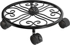 10.24" Plant Stand with Wheels - 1 Pack Plant Caddy, 360 °Rotatable and Lockable Plant Rollers, Easy to Move, Plant Dolly for Plant Wine Barrels Heavy Objects.