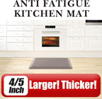 4/5 Inch Thick Kitchen Mat - Cushioned Anti Fatigue Mats for Kitchen Floor - Easy to Clean, Waterproof, Non-Slip Kitchen Rug for Sink, Office, Kitchen (24''x70'' Khaki)