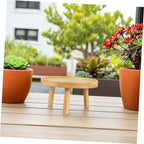Yardwe Wooden Plant Stand Boho Decor Indoor Plant Holder Multi-use Flowerpot Tray
