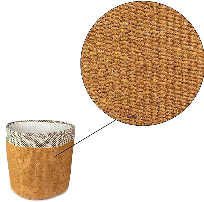 Planter Basket Modern Woven Basket for 10" Floor Indoor Planters, 12” x 12” Storage Organizer Basket Rustic Home Decor, Boho Chic Storage Earth-Friendly Cotton ECO-Twist Planter ( Style M37)
