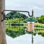 16" 360° Swivel Plant Hanger (4-Pack) - Heavy Duty Solid Steel Wall Hook, 12-Directional Adjustable for Bird Feeders, Outdoor/Indoor Plants, Garden & Patio, Rust-Resistant Black