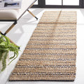 SAFAVIEH Natural Fiber Collection Runner Rug - 8' Runner, Navy & Natural, Farmhouse Design, Ideal for High Traffic Areas in Hallway, Bathroom & Kitchen (NFB655N-28)