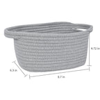 ABenkle Small Storage Basket, Mini Basket, Cute Tiny Cotton Rope Woven Baskets, Shelf Storage, Boho Decorative Toy Storage Bin Gift Baskets