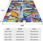 Abstract Throw Blanket Soft Flannel Blanket 60"x50" in Bed Blanket Home Decor for Room Sofa Couch All Season
