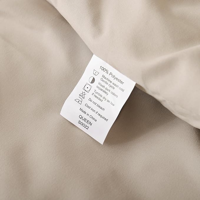ROSGONIA Queen Comforter Set Light Khaki,3pcs Bedding Comforter Sets(1 Khaki Comforter & 2 Pillowcases) All Season Lightweight Bedspread Blanket Quilt