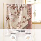 Boho Cotton Throw Blanket 60×80 Inch – Soft Breathable Muslin Throw for Couch, Sofa & Bed, Lightweight Farmhouse Decorative Blanket