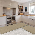 Artoid Mode Washable Non Slip Kitchen Rugs and Mats Set of 2, Rubber Backing Absorbent Kitchen Mats for Floor Front of Sink - 20x32 and 20x48 Inch