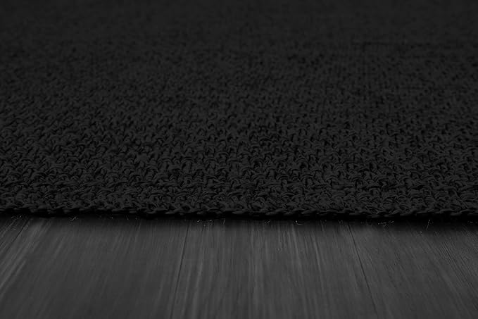 Easy Jute Runner Rug 2x7 Indoor Outdoor Natural Rugs Solid Fiber Rug Woven Area Rug Boho Easy Clean Inside Carpet for Living Room Bedroom Dining Room Hallway or Outdoor Patio Porch (2 X 7 Dark Grey)