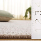 SAFAVIEH Area Rug 5x7 - Natural Fiber Collection - Marble & Linen Color, Sisal, Woven Design with Border (NF143B)