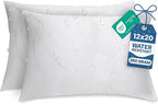 Utopia Bedding Outdoor Pillow Inserts 12 x 20 Inches (Pack of 2, White), Water Resistant Garden Throw Pillows for Patio and Porch Furniture