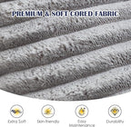 SHOUREN Stuffed Round Pouf Ottoman,Corduroy Foot Rest with Shredded Foam Filling, Lightweight and Fluffy Pouf Storage Ottoman for Living Room,Floor Poufs for Couch,20"x15", Light Grey